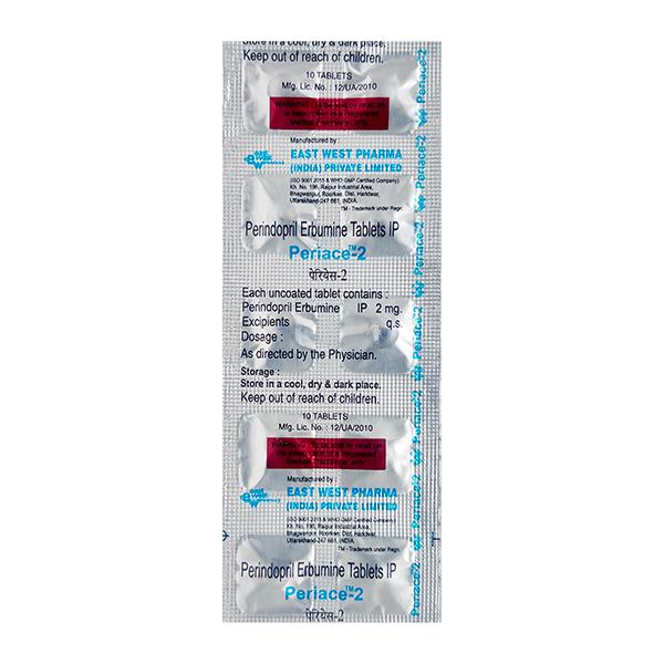 Periace 2mg Tablet 10'S - Hypertension-ACE