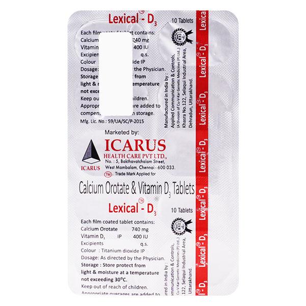 LEXICAL D3 Tablet 10's - Supplements-Vam
