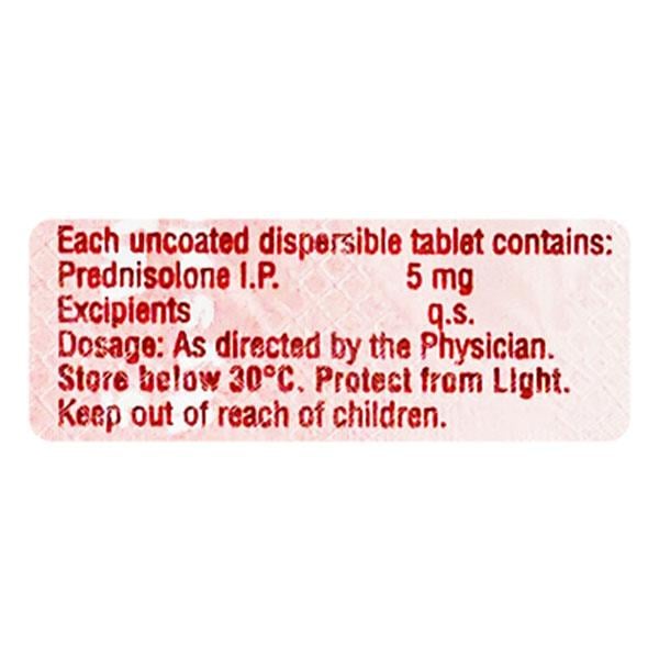 WYSOLONE DT 5mg Tablet 15's - Hormonal Therapy-Cor