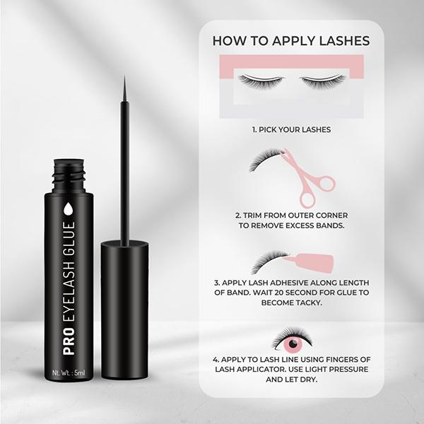 Swiss Beauty Pro Eyelash Glue - (Black) 5 ml - Eyelashes