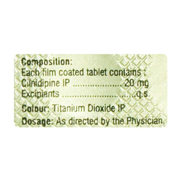 Cilacar 20mg Tablet 10'S - Hypertension-Cal