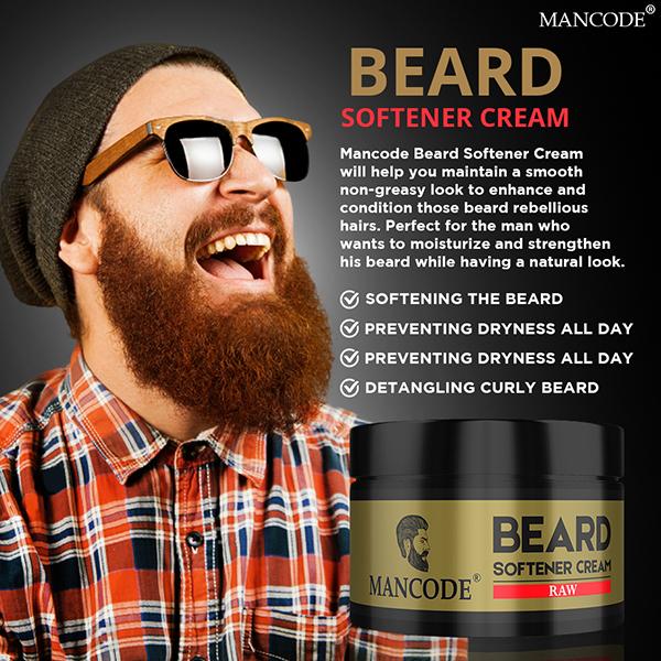 MANCODE Beard Softening Cream- Raw 50 gm - Beard Cream