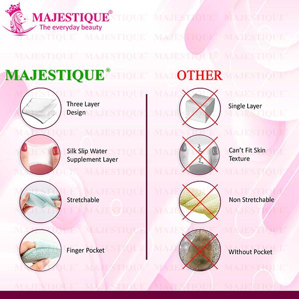 Majestique 100Pcs Cotton Face Pads with Reusable Sponge for Daily Makeup Removal - 101Pcs/Multicolor 1's - Facial Wipes & Tissues