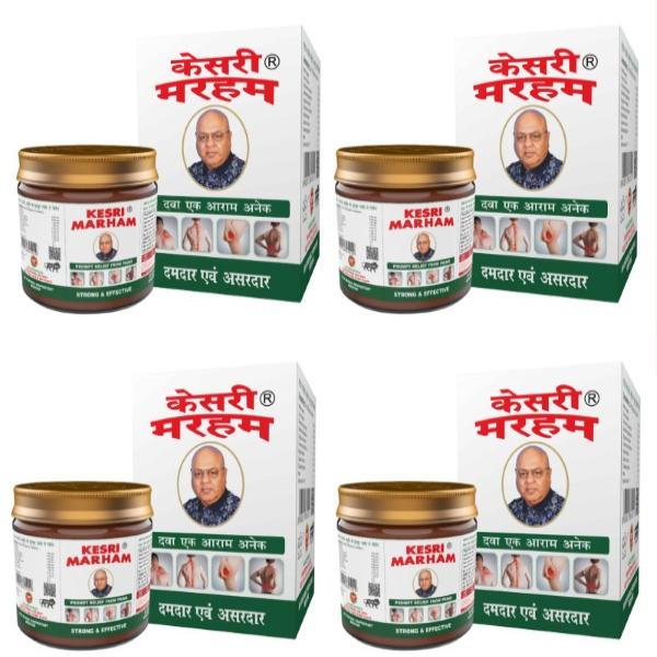 Kesri Marham Pain Relief Ointment (Pack of 4 x 100 gm) 1's - Pain Relief (Ayush)