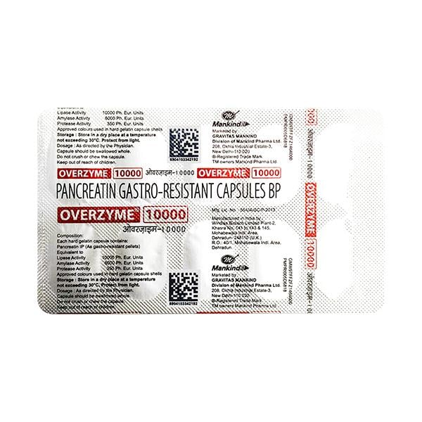 OVERZYME 10000 Capsule 10's - Digestion-Dig