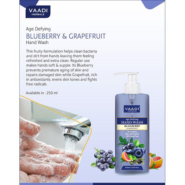 Vaadi Herbals Age Defying Blueberry & Grapefruit Hand Wash 250 ml - Hand Wash & Soaps