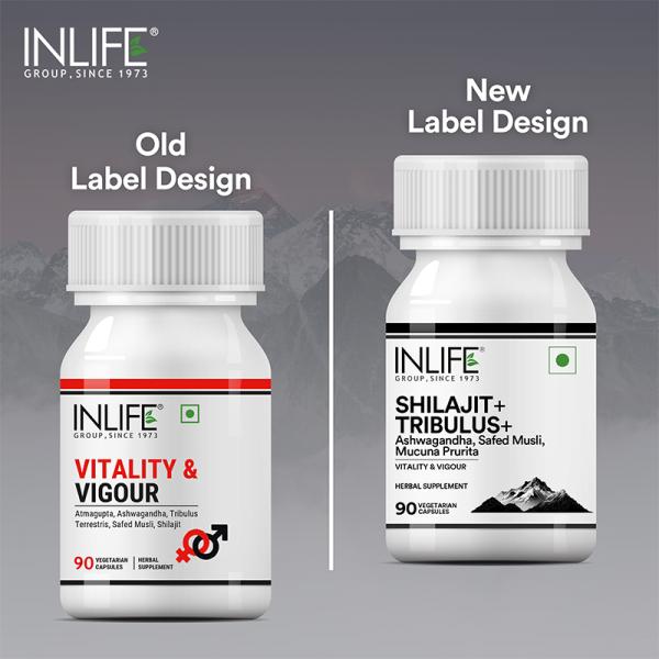 INLIFE Shilajit+ Tribulus+ Vegetarian Capsules 90's - Sexual Care