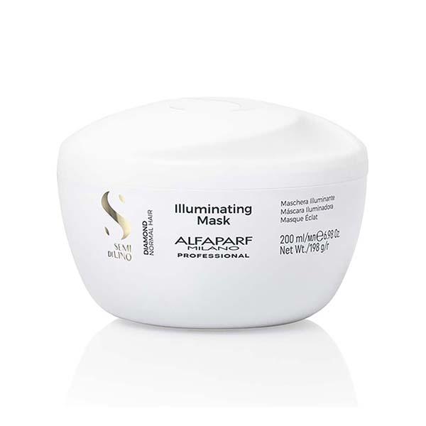 Alfaparf Milano Diamond Illuminating Mask - Splitend Repair, Shine, Straight,Wavy Hair 200 ml - Hair Masks & Packs