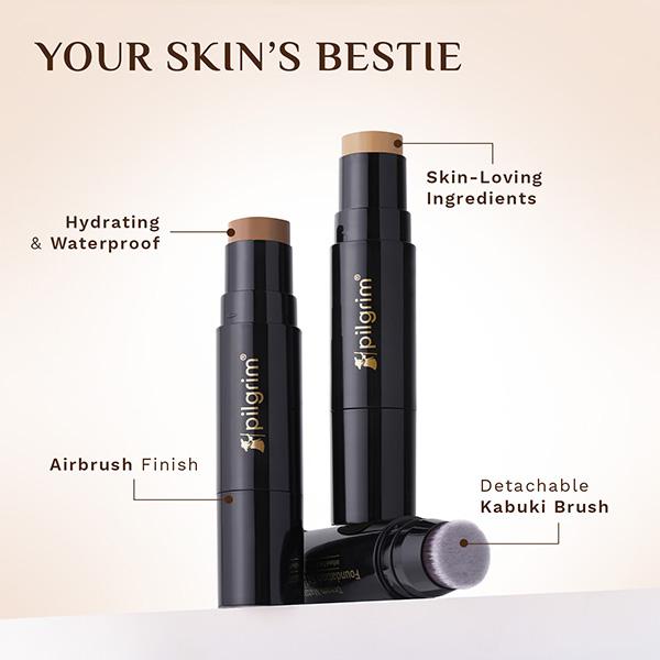 Pilgrim Classic Nude Foundation Stick, Dream Matte, Lightweight, Full Coverage with Vitamin C 10 gm - Foundation