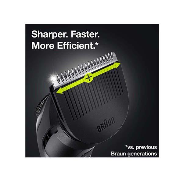 Braun Beard Trimmer 5, BT5360, Beard Trimmer for Men from Gillette, Hair Clipper, Lifetime Sharp Blades, 39 Length Settings Space Grey 450 gm - Trimmers