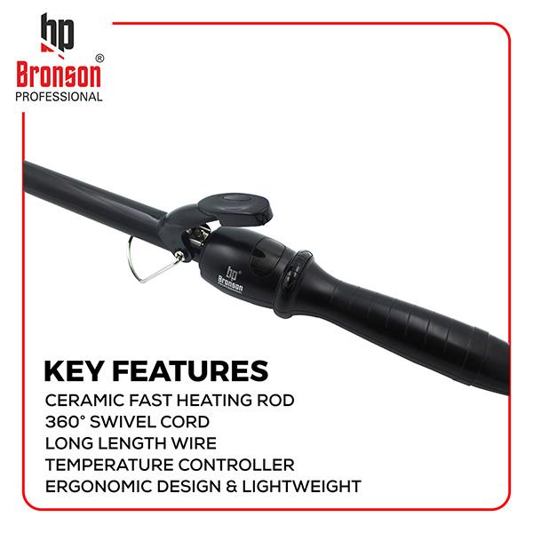 Bronson Professional Hair Curler Tong 22 mm Barrel with Digital Temperature Controller 12's - Rollers & Curlers