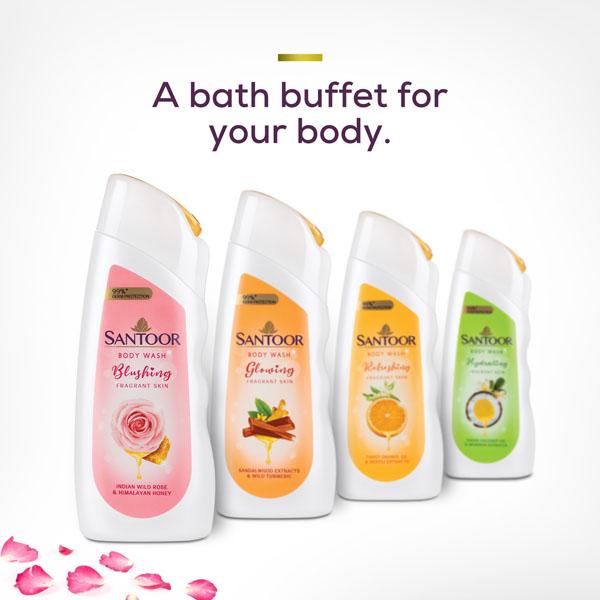 Santoor Blushing Skin Body Wash 230 ml - Shower Gels & Body Wash