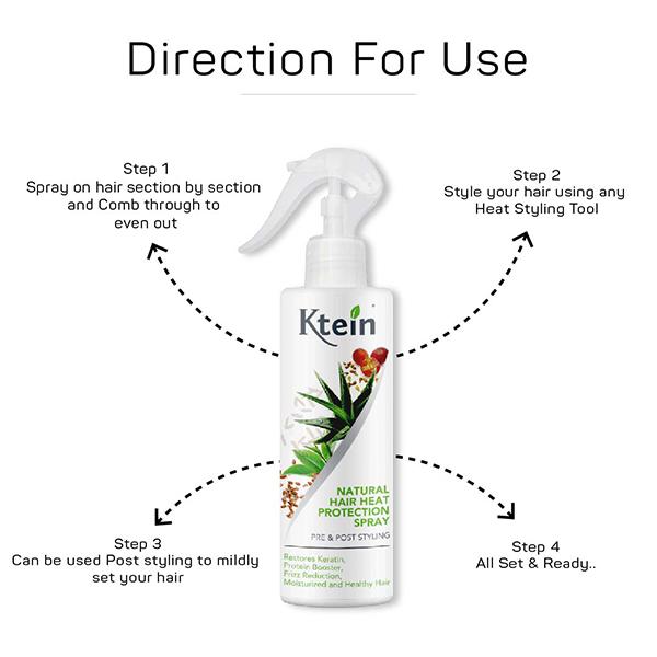 Ktein Natural Hair Heat Protection Spray 200ml 1's - Hair Sprays & Mists