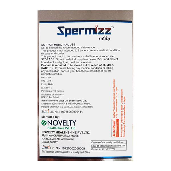 SPERMIZZ Tablet 10's - Supplements-Sup
