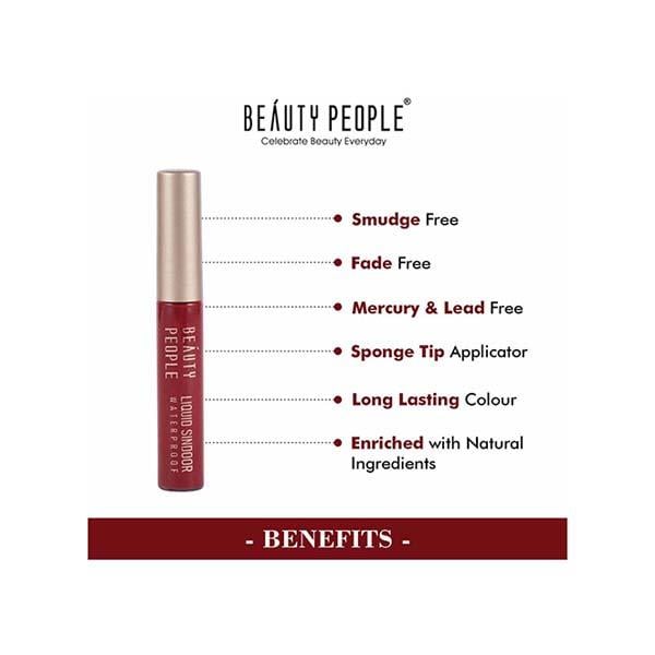 Beauty People Forever Sparkle Sindoor with Saffron And Sandalwood Maroon 12 ml - Sindoor
