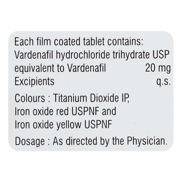 VARIMAX 20mg Tablet 4's - Impotence/Erectile Dysfunction (Ed)
