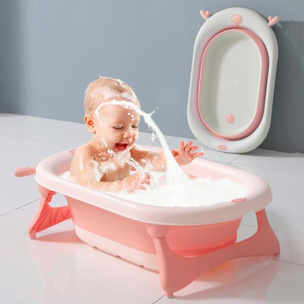 Netmeds | R for Rabbit Bubble Double Aqua Baby Bath Tub - Pink 1's