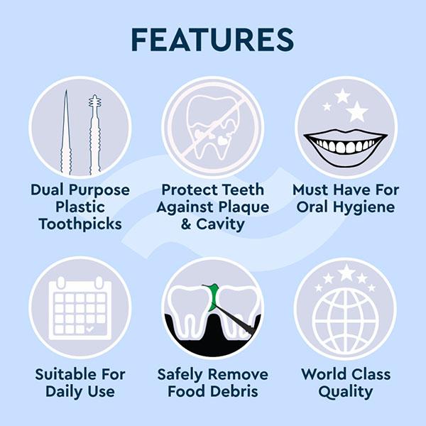 Gubb Dental Care Combo 2 In 1 Toothpick 50S and Dental Floss Mint 50M 80 gm - Floss & Tongue Cleaners