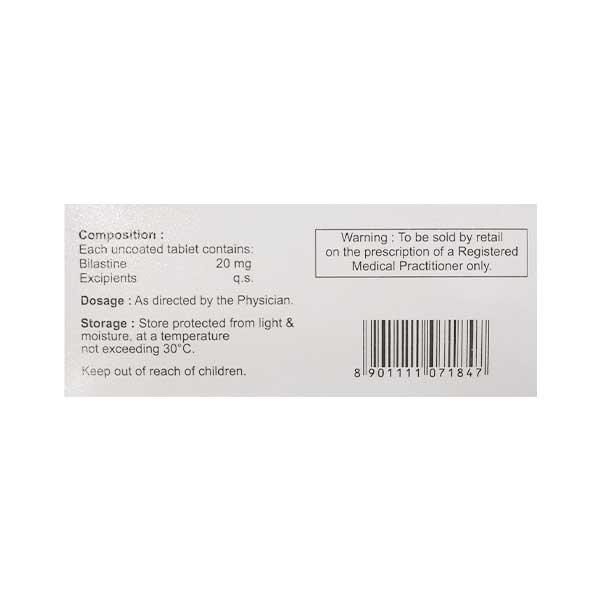 BILATOP 20 Tablet 10's - Allergies-Ant
