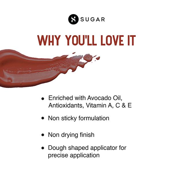 SUGAR Cosmetics Mettle Liquid Lipstick - 11 Rigel (Rusty orange) 7ml - Liquid Lipsticks