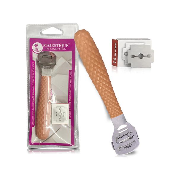 Netmeds | Majestique Corn Cutter for Foot, Hard Skin and Callus Remover with 10 Blades - Multicolor 1's