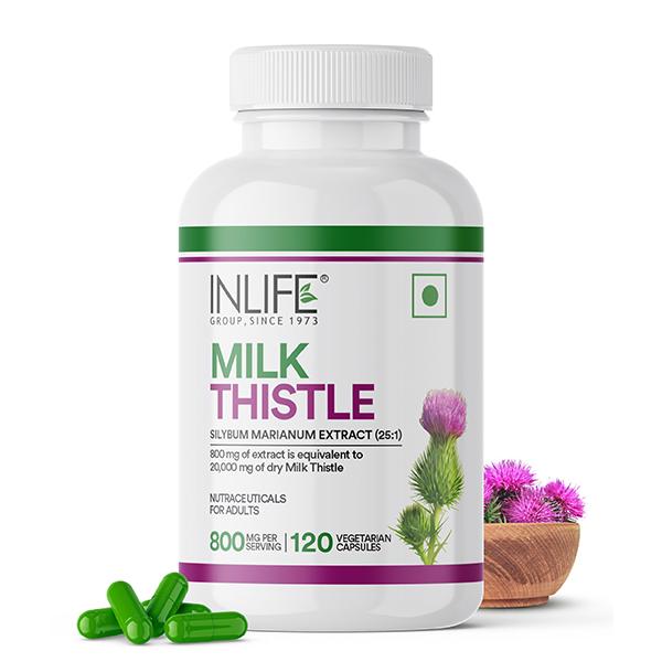 Netmeds | INLIFE Milk Thistle 800 mg Vegetarian Capsule 120's