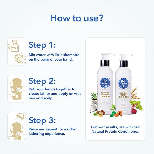 The Moms Co. Protein Shampoo 200 ml - Dry Shampoos & Conditioners