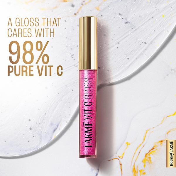 Lakme SuperglowVIT-C Gloss-Cherry RedC3 2.5 ml - Lip Glosses