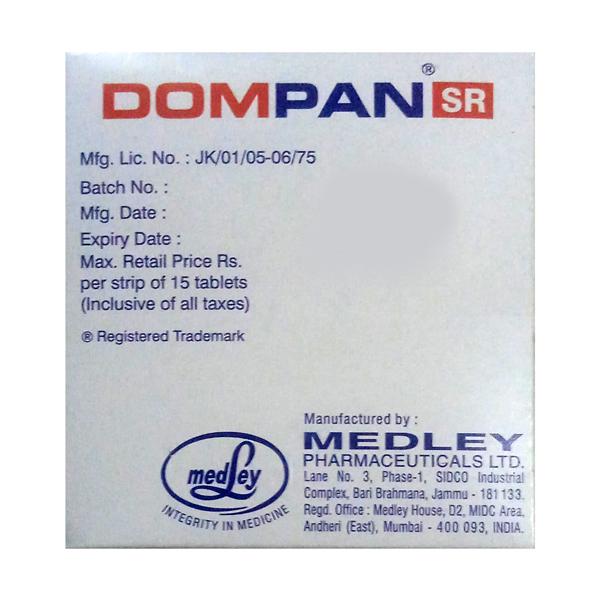 DOMPAN SR Tablet 15's - Ulcer/Reflux/Flatulence-Aaa