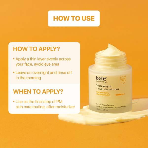 Belif Super Knights - Multi Vitamin Mask 75 ml - Masks & Peels