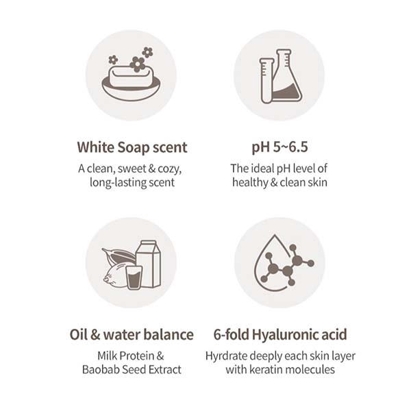 Milk Baobab Perfume Body Wash White Soap 500 ml - Shower Gels & Body Wash
