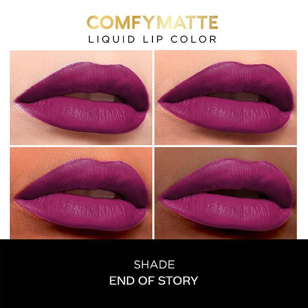 Faces Canada Comfy Matte Lip Color - End Of Story 03, 10Hr Long Stay with Comfort Almond Oil 3 ml - Lipsticks