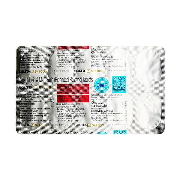 SGLTD M 5/1000 Tablet 10's - Diabetes-Ant