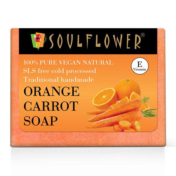 Netmeds | Soulflower Orange Carrot Soap 150 gm