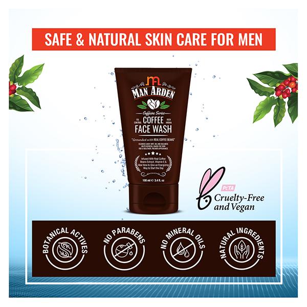 Man Arden Recharge Coffee Face Wash 100 ml - Face Wash & Cleansers