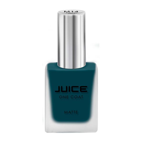 Juice One Coat Long Resistent Nail Polish Darkcyan Gree M14 11ml - Nail Polish