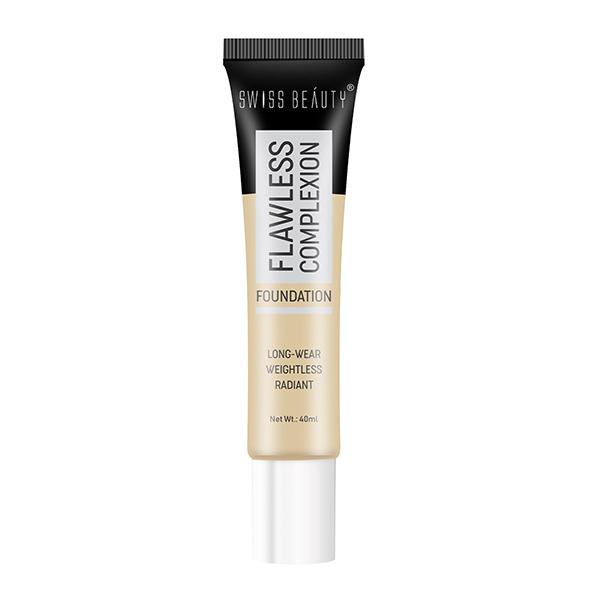 Swiss Beauty Flawless Complexion Foundation Long Wear Weightless Radiant - 01 (Ivory Rose) 40ml - Foundation