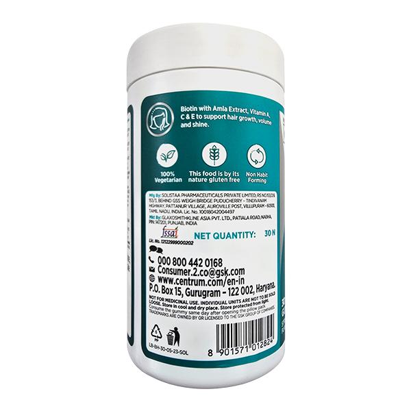 Centrum Healthy Hair Biotin+ Gummies 30's - Multi-Vitamins