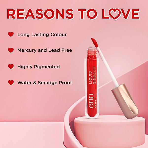 ENN Long Lasting and Waterproof Liquid Sindoor - Red 3 ml - Sindoor
