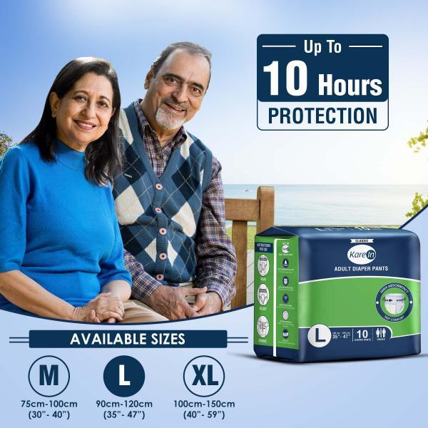 Kare In Adult Diapers (L) 10's - Adult Diapers & Pads