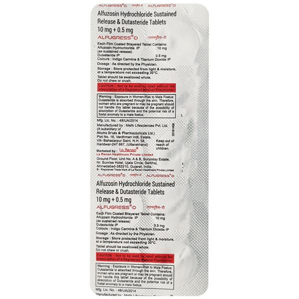 Alfugress D Tablet 10'S - Bladder And Prostate Disorders-Dru