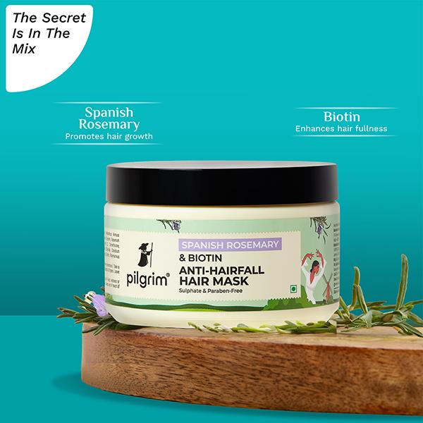 Pilgrim Spanish Rosemary Anti Hairfall Hair Mask 200 gm - Hair Masks & Packs
