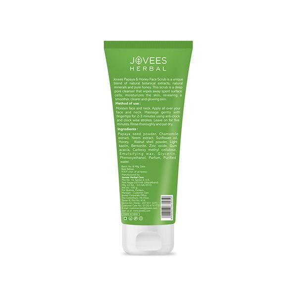 Jovees Face Scrub - Papaya & Honey 100 Gm - Face Scrubs