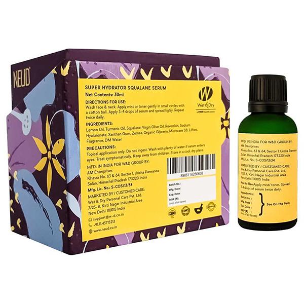 NEUD Super Hydrator Squalane Serum With Lemon Oil, Turmeric Oil & Reverskin 30 ml - Face Gels