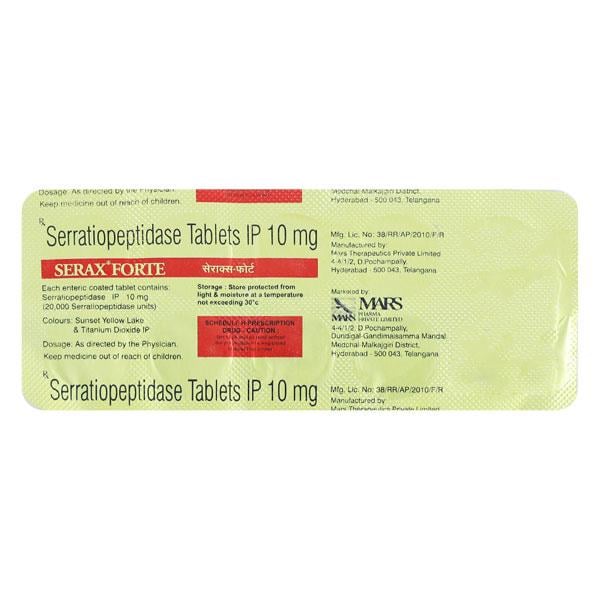 SERAX FORTE 10mg Tablet 10's - Pain relief-Ant