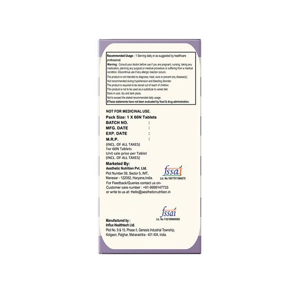 Aesthetic Nutrition Multivitamin Her With Grape Seed, Ginger Extract, Hyaluronic Acid, Vitamin B3, And B12 60 Tablets 1's - Multi-Vitamins