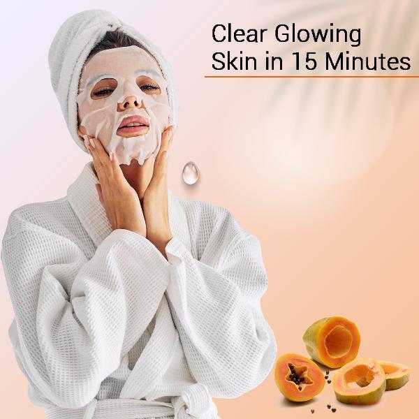 Mancode Papaya Facial Sheet Mask For All Skin Types 25 gm - Face Mask