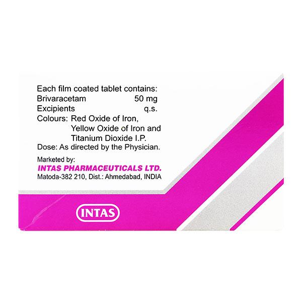 BRIVAZEN 50 Tablet 10's - Epilepsy/Convulsion-Ant