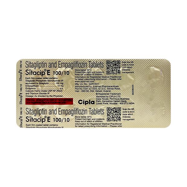 SITACIP E 100/10 Tablet 10's - Diabetes-Ant