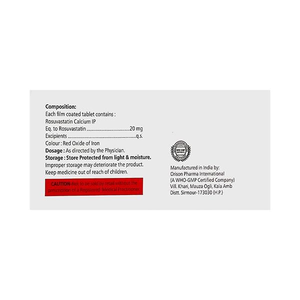 ROVATAG 20mg Tablet 10's - High Cholesterol-Dys
